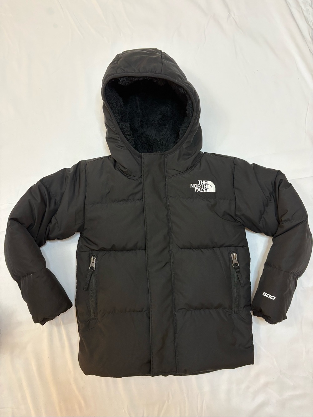 The North Face Toddler Black North Down Hooded Jacket Puffer 3T 600-Fill